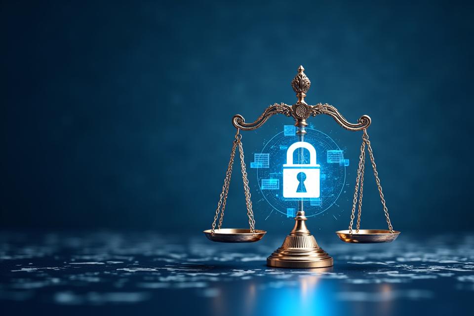 Image conceptuelle de conformité légale et de protection des données